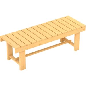 OutSunny 1.1M Outdoor Garden Bench Patio Loveseat Natural Garden Bench